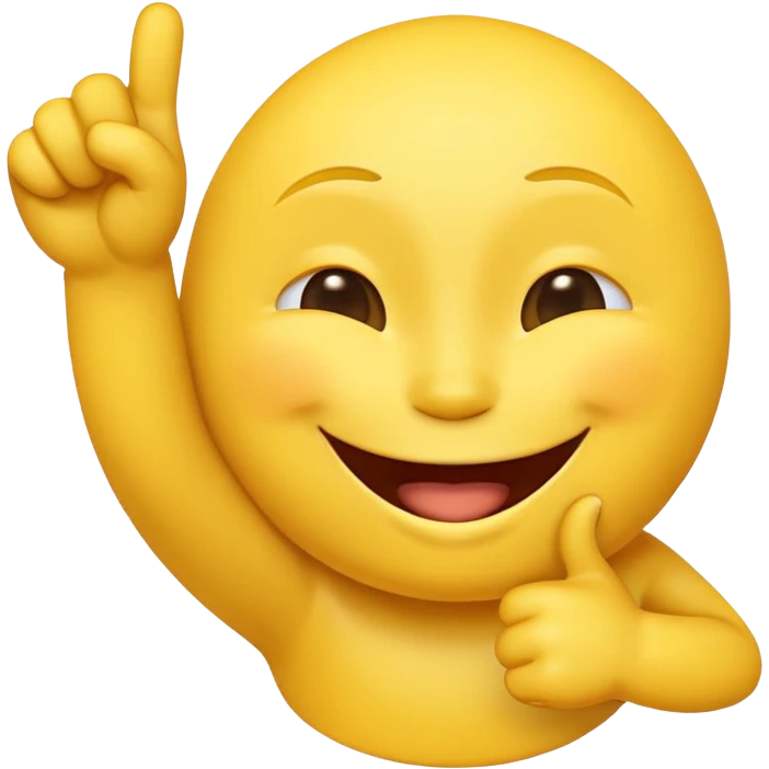 a yellow emoji laughing with eyes closed pointing its fingers forward emoji