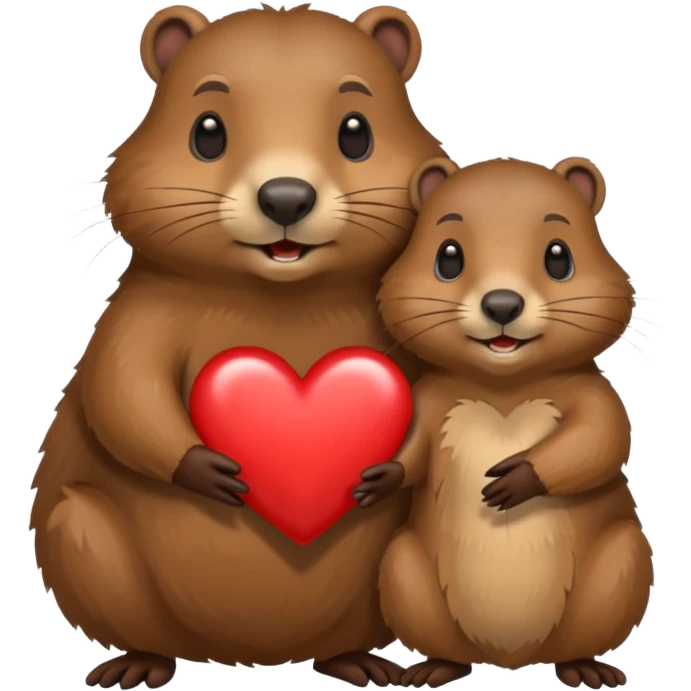 Groundhog that gave her heart to an other groundhog  emoji