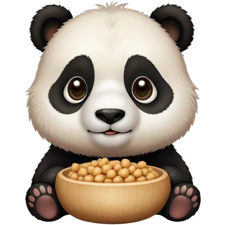 Chickpea and panda bear emoji
