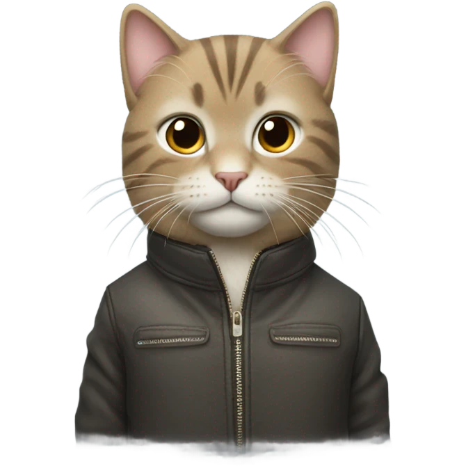 Cat wear jacket  emoji