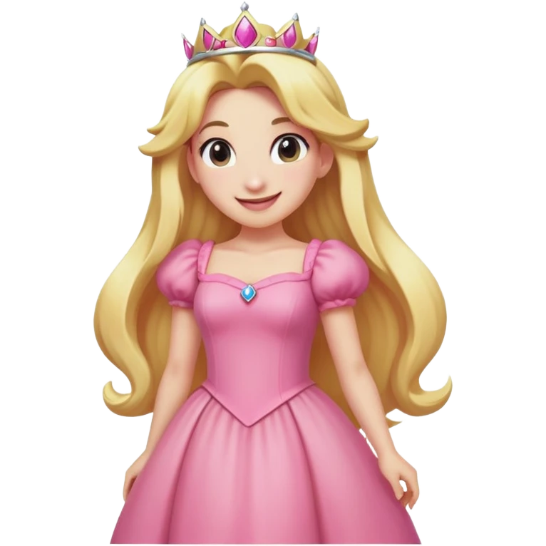 Princess Peach from Mario Bros emoji