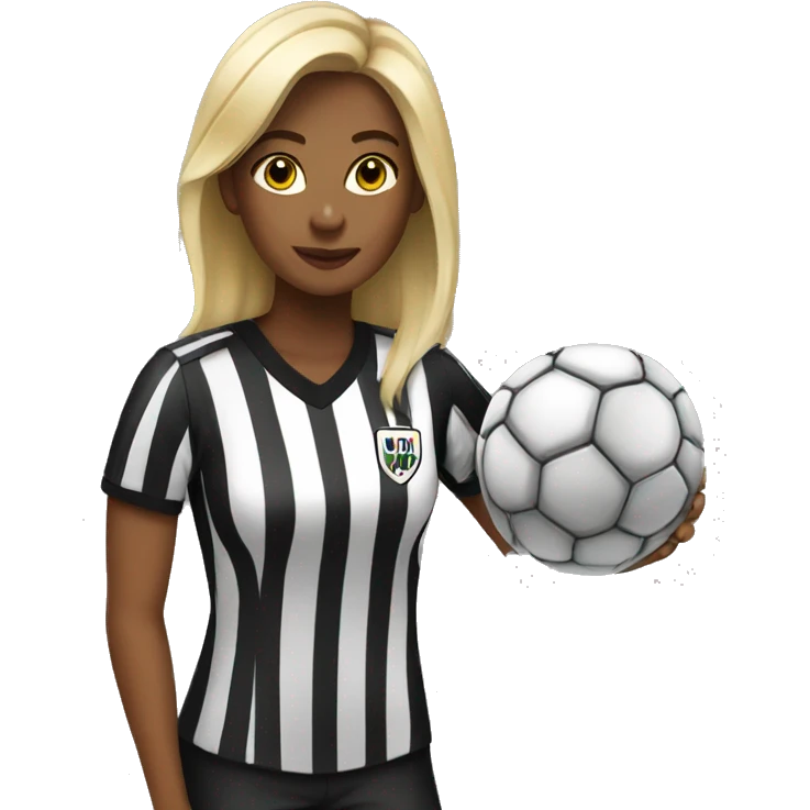 Soccer ref girl emoji