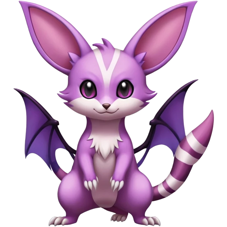 Shiny Furret-Espeon-Furret-Noibat-Noivern-Hybrid (Full body) emoji