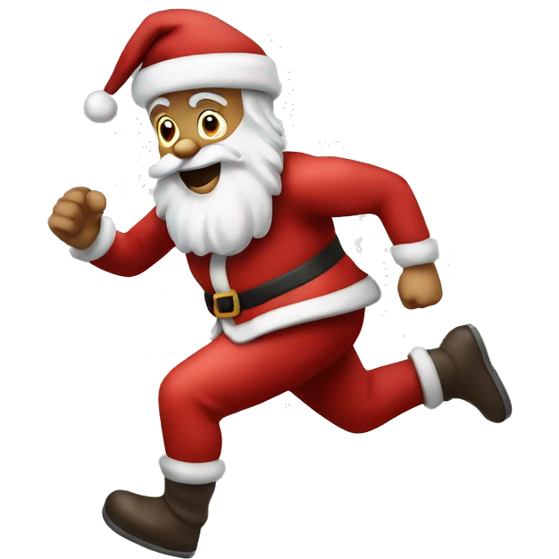 santa running emoji