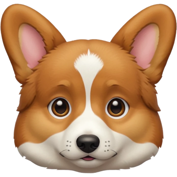 Corgi with sad eyes emoji