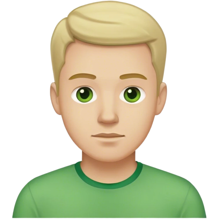 white man in green shirt emoji