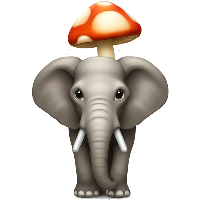 Mushrooms and elephant  emoji
