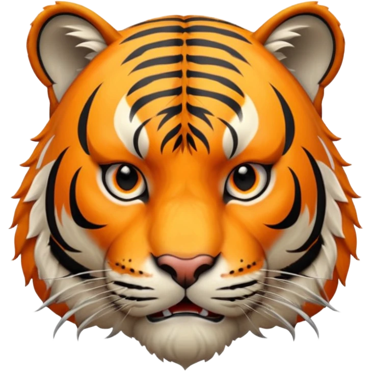 Roaring Dangerous tiger face emoji