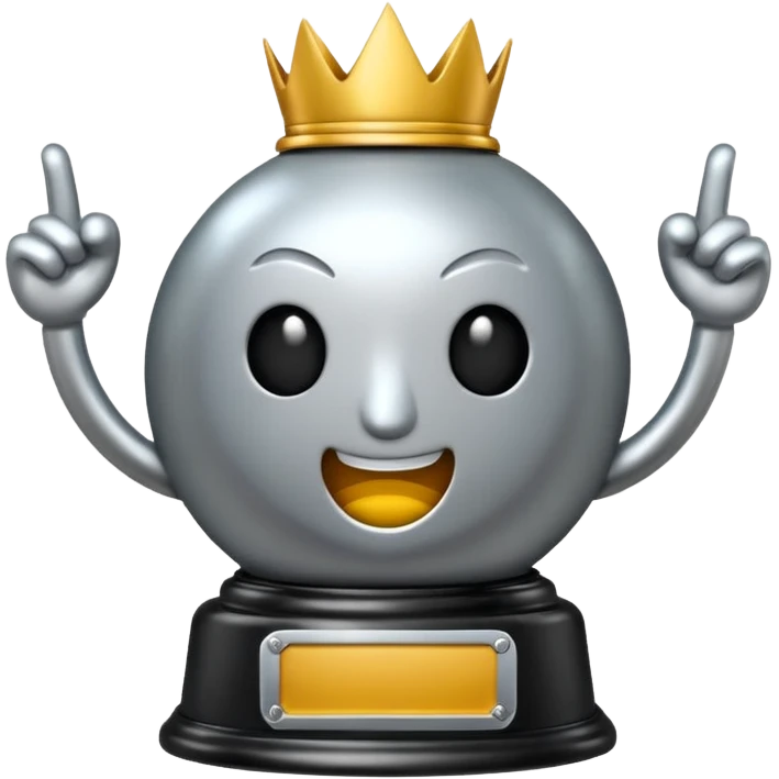 trofeu escrito "PANIC" emoji