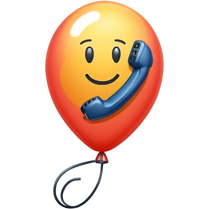 A cartoon-style balloon used to represent spoken word in comic with phone behind emoji