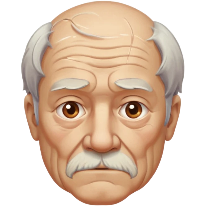 Strict Teacher – old man, serious gaze, raised chalk emoji