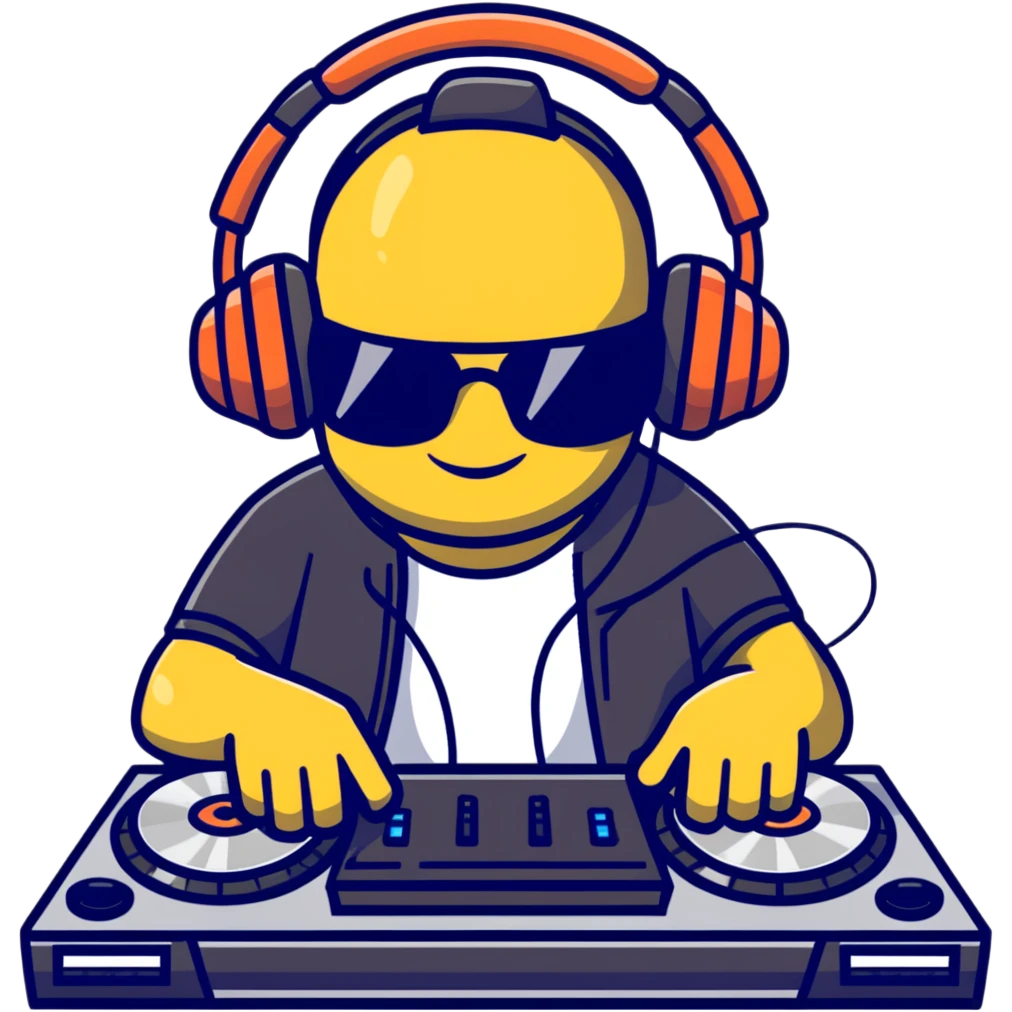 DJ mixing music emoji