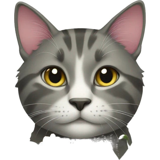 Gay cat with flowers emoji