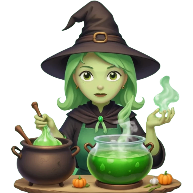green witch cooking potion emoji
