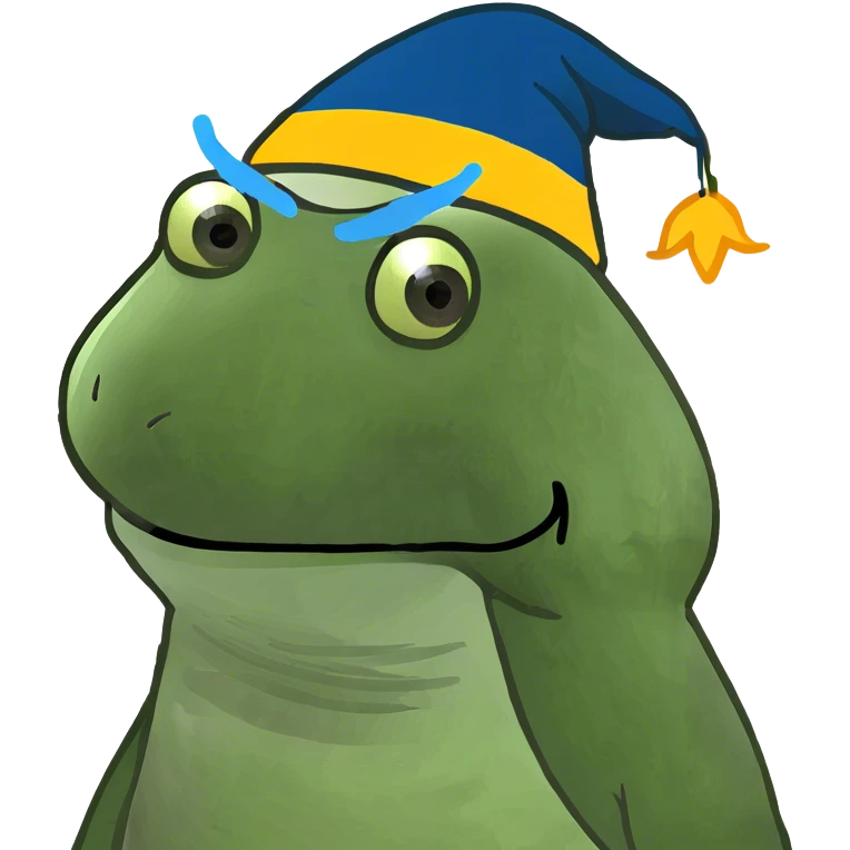 frog with wizard hat  emoji