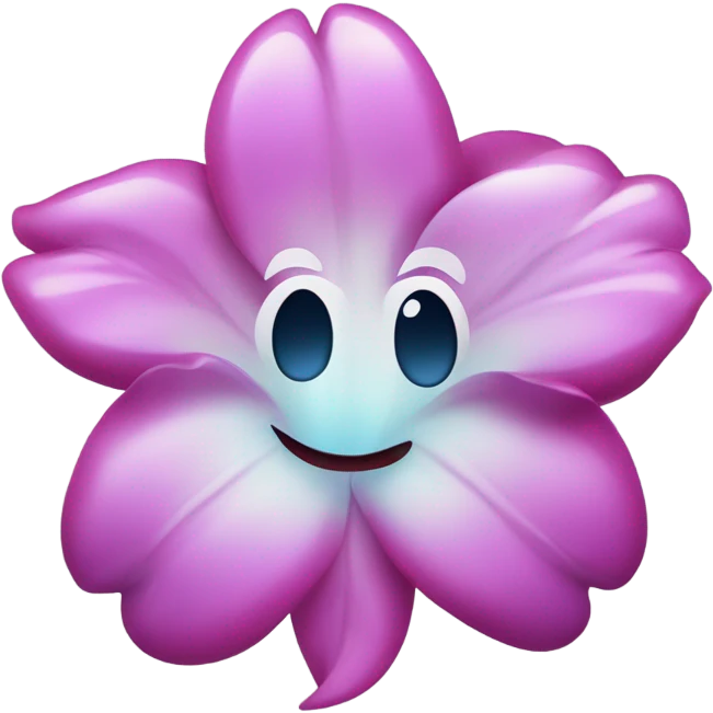 une fleure vivante avec une bouche et des yeux emoji