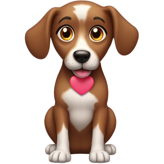 a heart eyed dog emoji