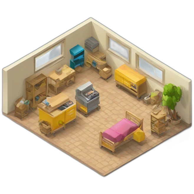 isometric fabrication company handmade goods emoji