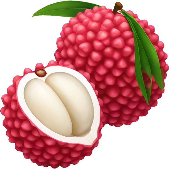 cut lychee emoji