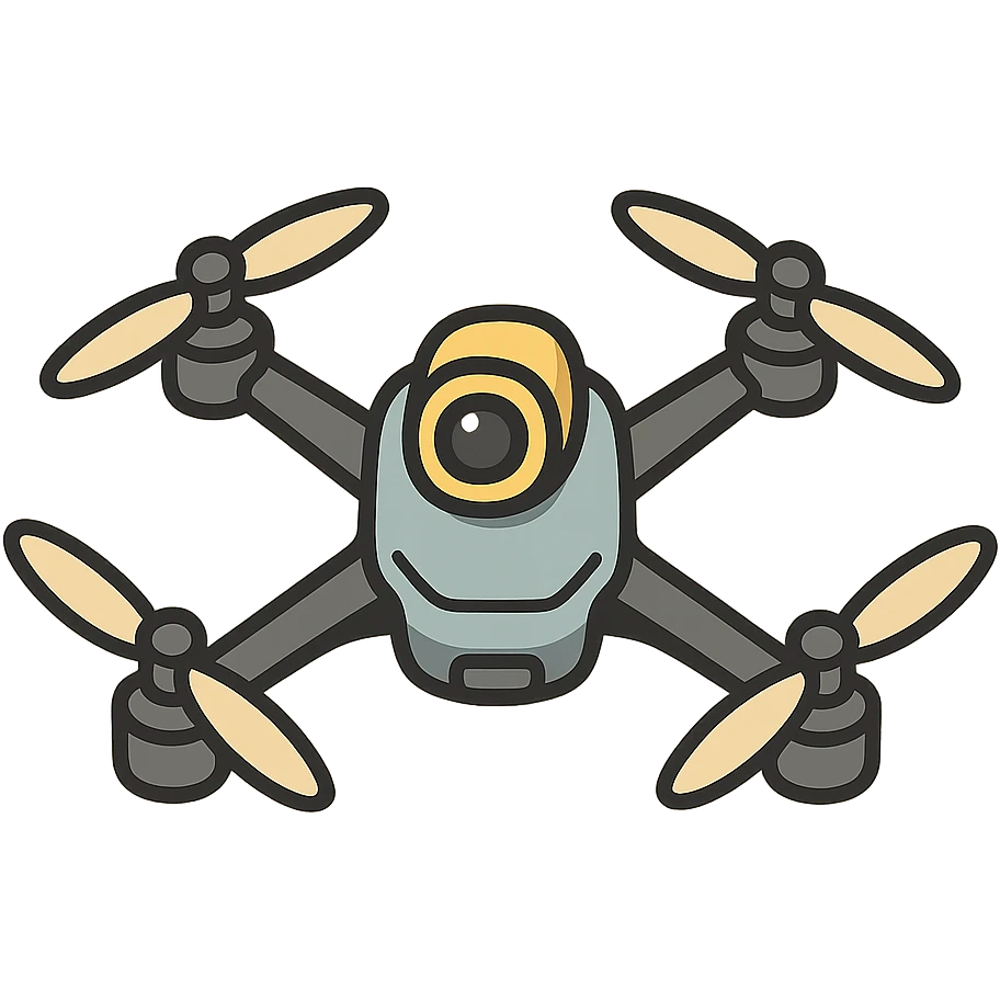 FPV drone simple bold icon emoji
