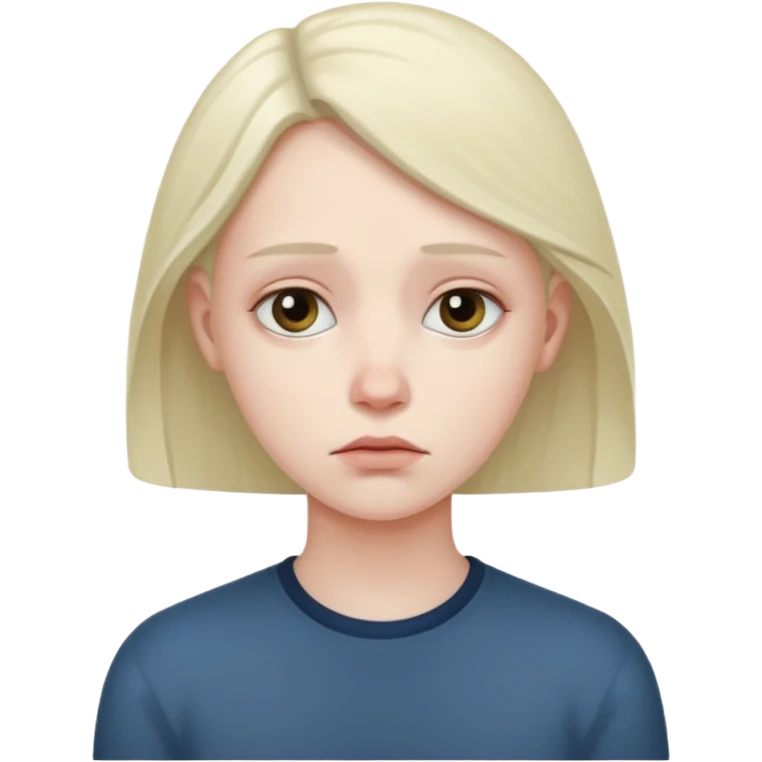 Nonchalant and sad emoji