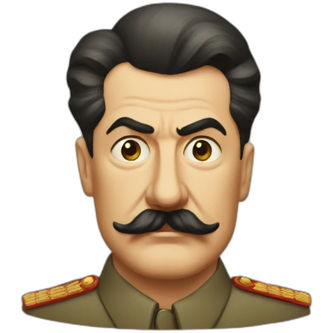 Joseph Stalin looks at the camera emoji