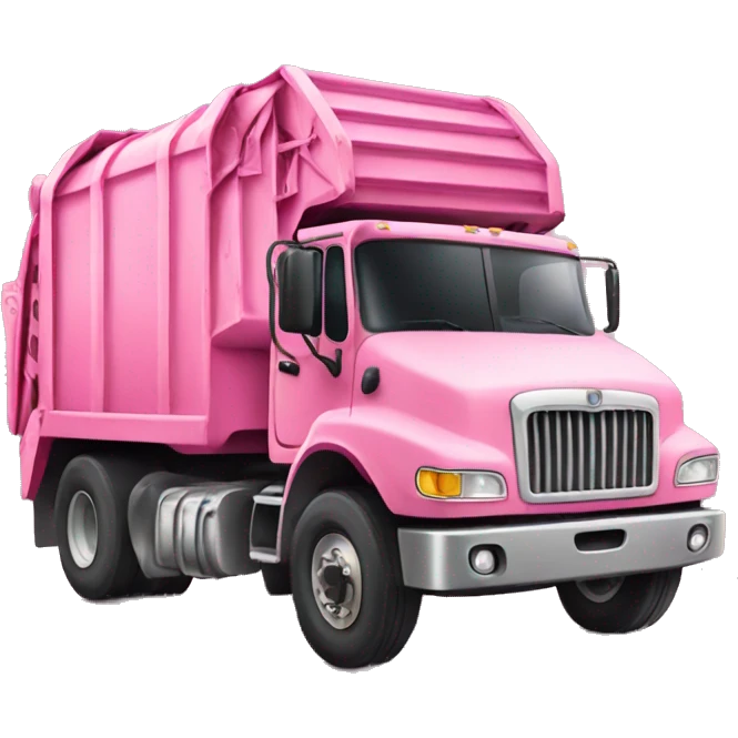 Pink garbage truck emoji