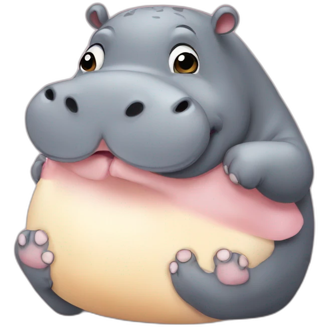 hippo loves hamster emoji