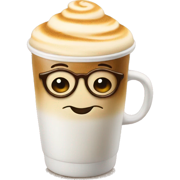latte with glasses, wearing a turban emoji