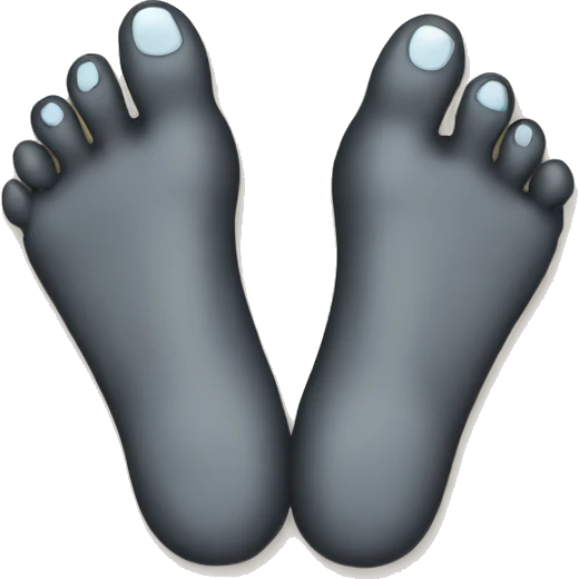 Toes on a mountain  emoji