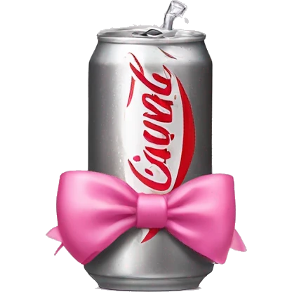 Diet Coke with a pink bow emoji
