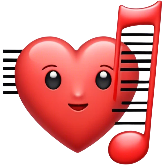 Heart with melody written in it  emoji