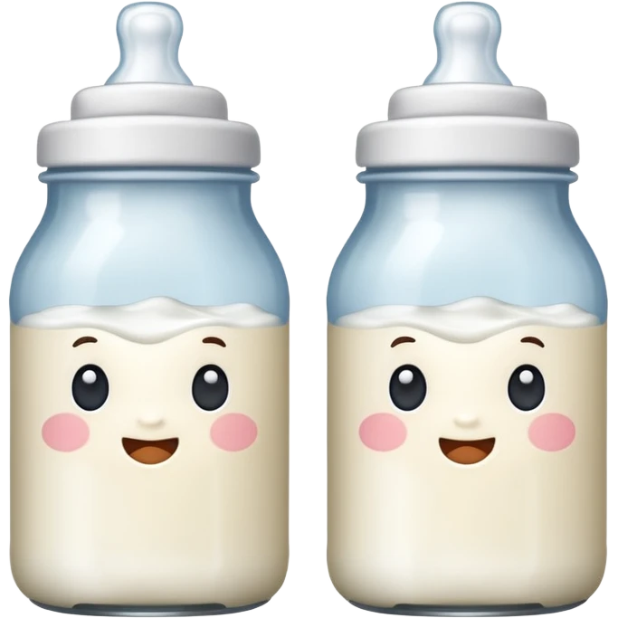 Two milk baby bottles emoji