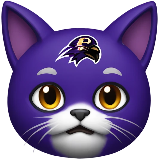 Cat wearing a ravens jersey  emoji