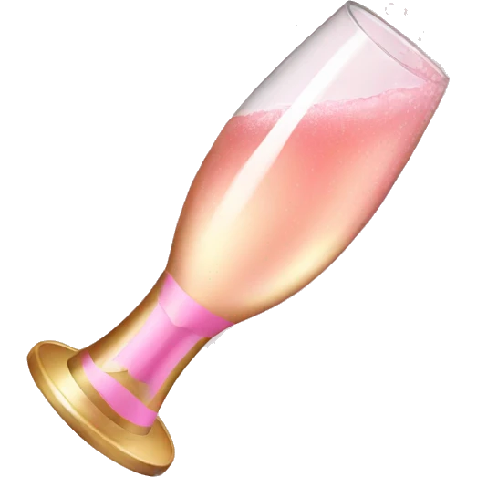 Pink champagne  emoji