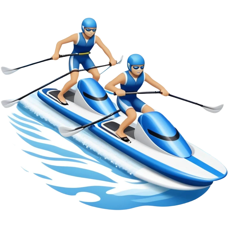 A pair of water skis in close-up glide through the water without a human emoji