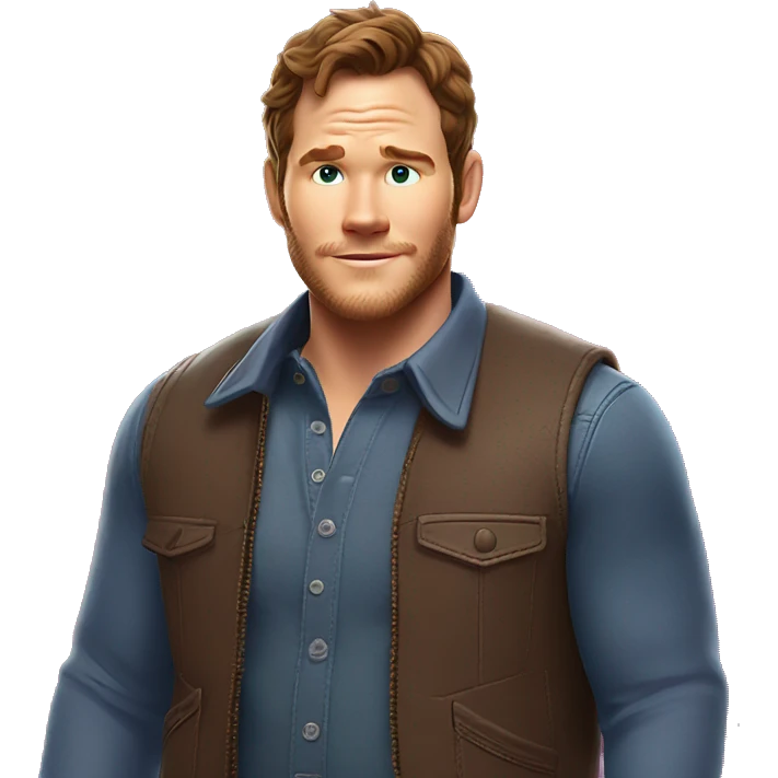 Chris Pratt at Chuck E. Cheese emoji