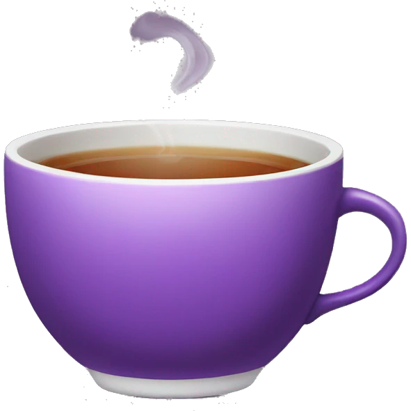 purple cup of tea emoji