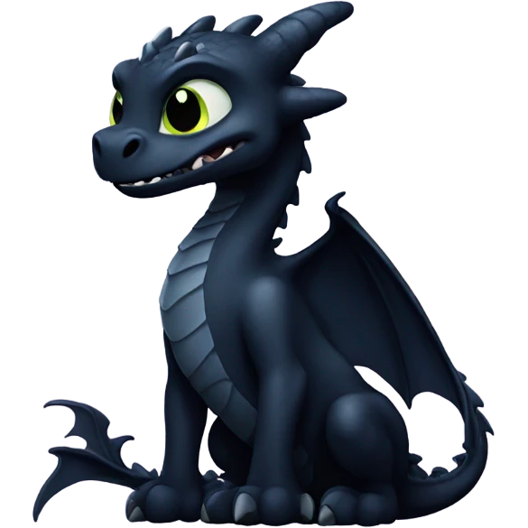 Night fury dragon emoji