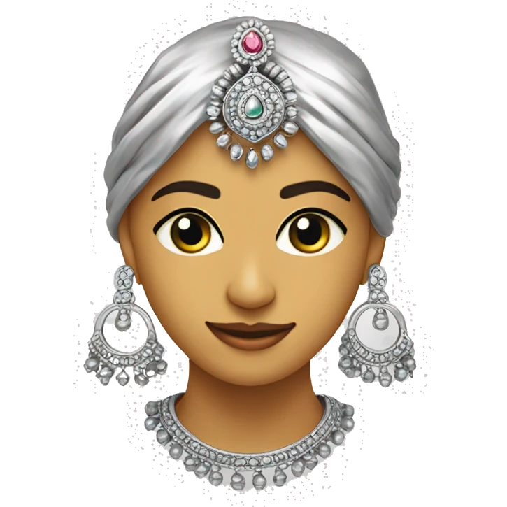 Silver Jhumka emoji