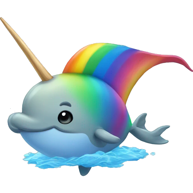 Rainbow Narwal  emoji