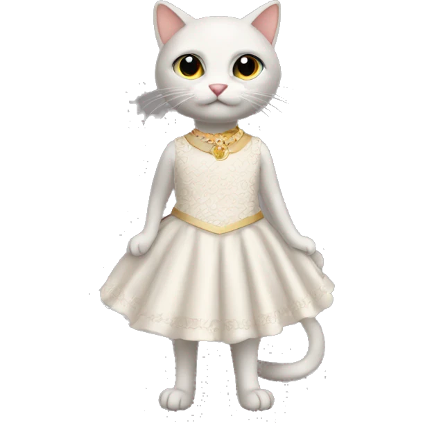 Gato con vestido  emoji