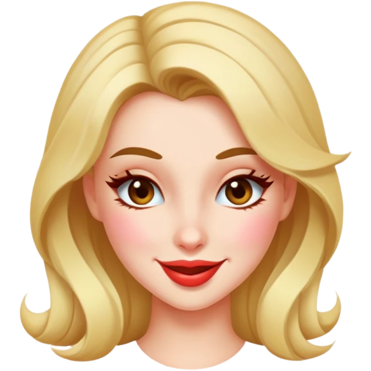 coquette girl winking and blushing emoji