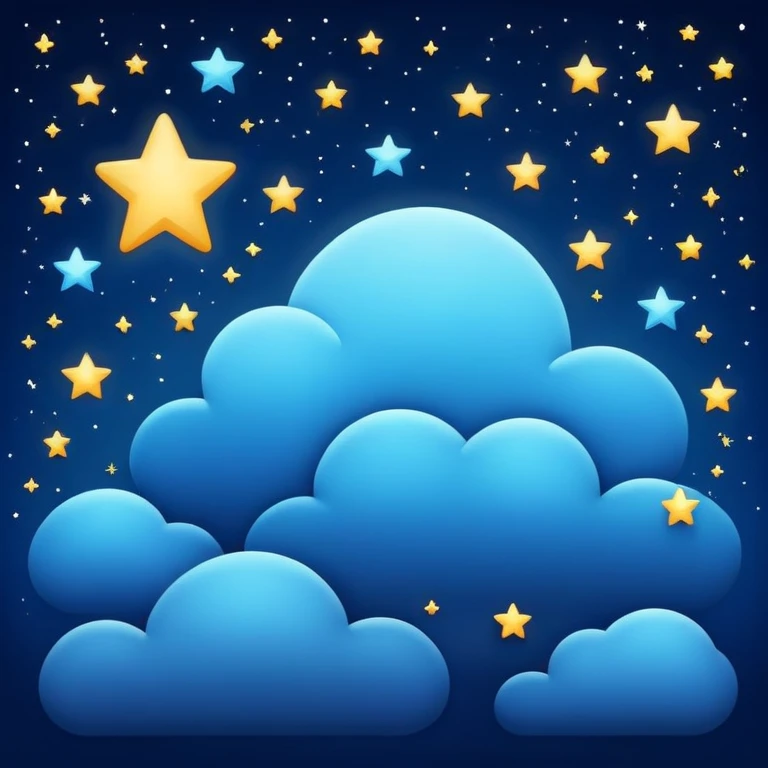 Beautiful night sky filled with stars, cosmic scene, deep blue with bright stars emoji