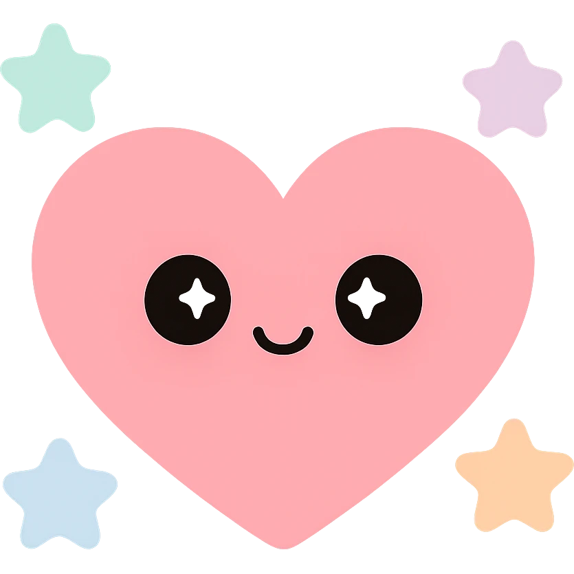 pink heart with stars around it emoji