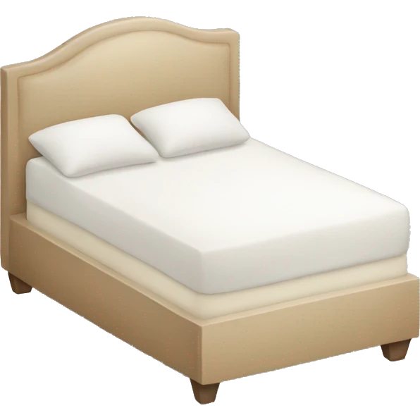 Beige and white bed emoji