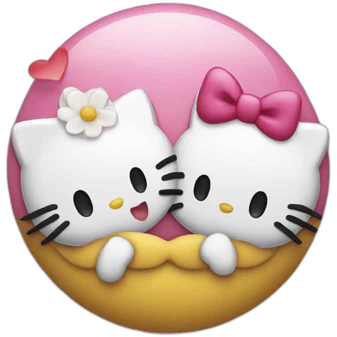 Hello kitty kiss emoji