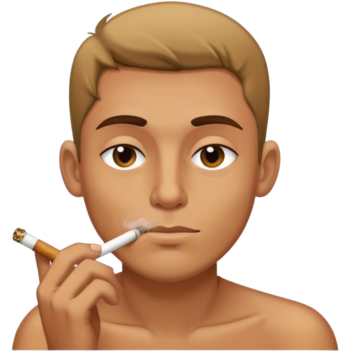 Guy smoking a joint emoji