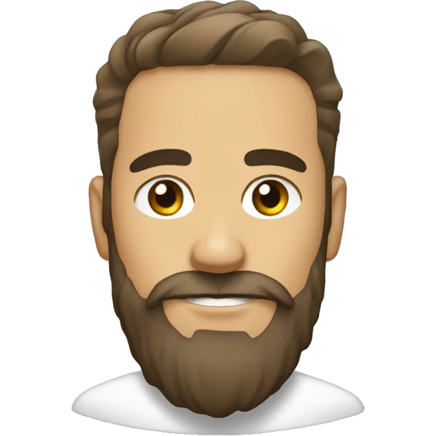 Coupe dégradée gars avec barbe emoji