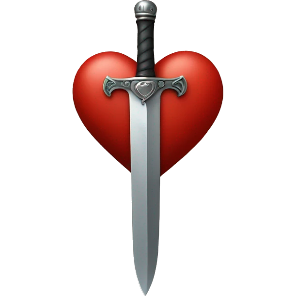 Men Heart with dagger emoji